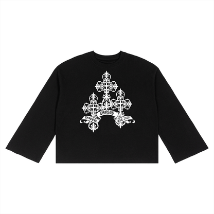 Waffle Knitted Long-Sleeve