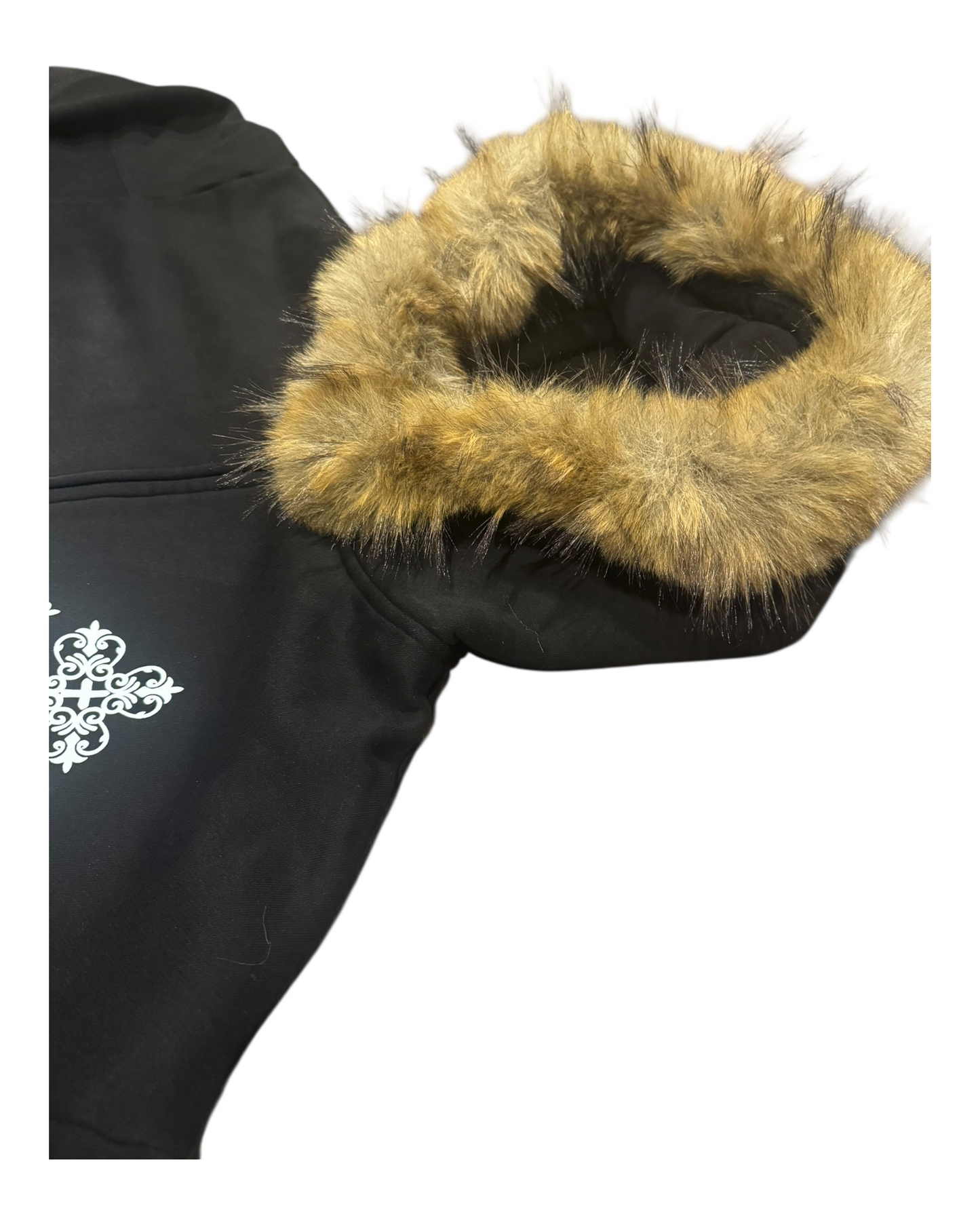 Crosss Detachable Faux-Fur Bomber Hoodie