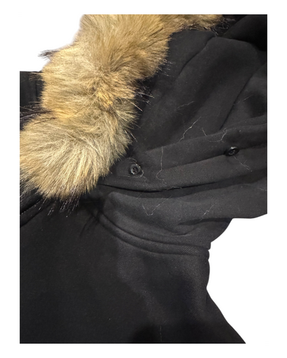 Crosss Detachable Faux-Fur Bomber Hoodie