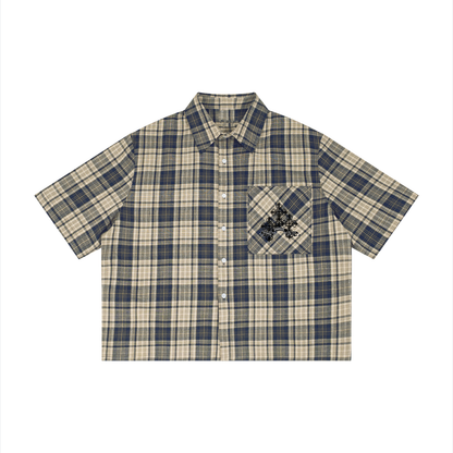 Button up Plaid T-Shirt