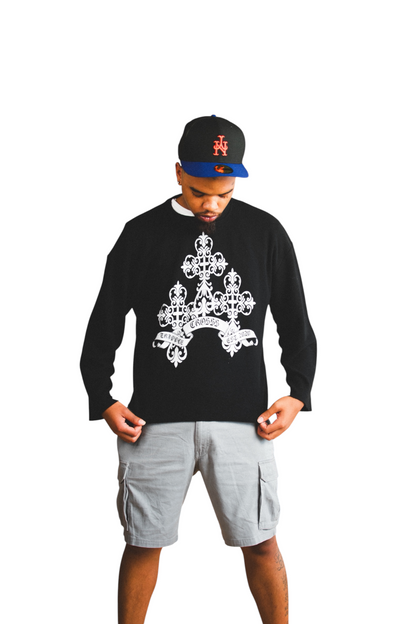 Waffle Knitted Long-Sleeve