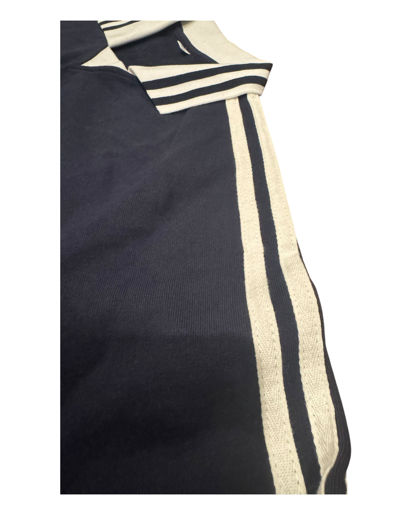 Crosss Striped Collared Sweatshirt